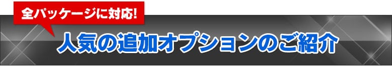 全パッケージに対応!人気の追加オプションのご紹介